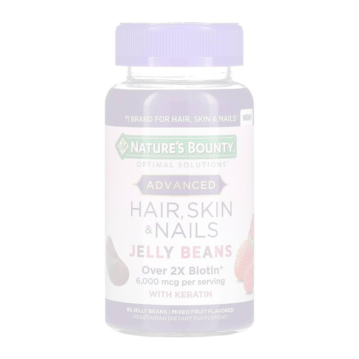 Nature's Bounty Hair, Skin and Nails VitaBeans, with Biotin & Vitamins A, C, & E, 80 Ct