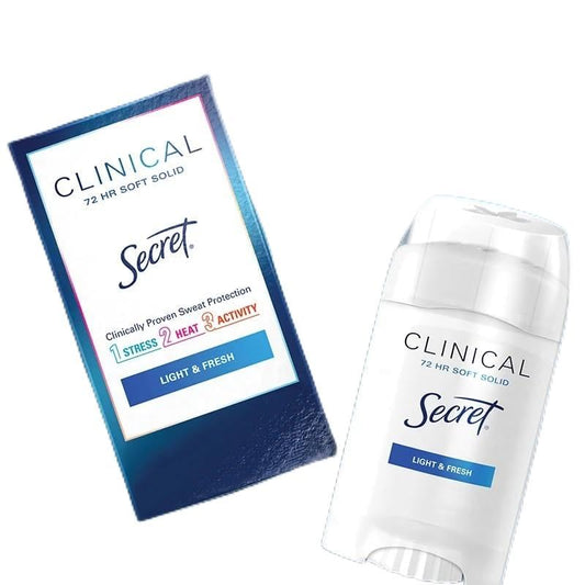 Secret Clinical Strength Soft Solid Antiperspirant and Deodorant, Light & Fresh, 45 g