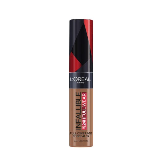 L’Oréal Paris Infallible Full Wear Concealer, Concealer Makeup, One-Swipe Full Coverage, Matte Finish, Waterproof, Transfer-Resistant, Longwear Up to 24 Hours, 10 ml, Chestnut