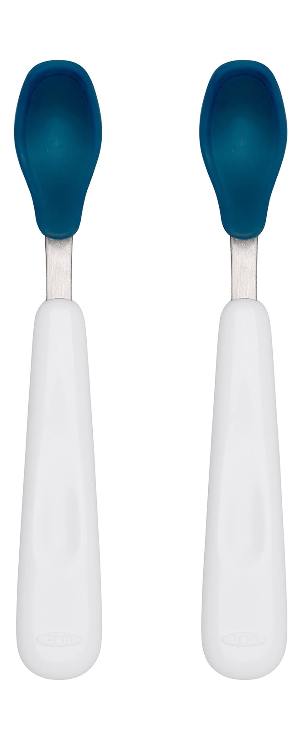 OXO Tot Feeding Spoon Set with Soft Silicone, Navy, 1 EA