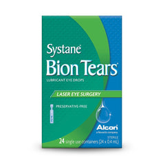 Alcon Systane Bion Tears Lubricant Eye Drops, Preservative-Free Eye Drops for Sensitive Eyes, Dry Eyes, Sjögren’s Syndrome - 24 count (Pack of 1)