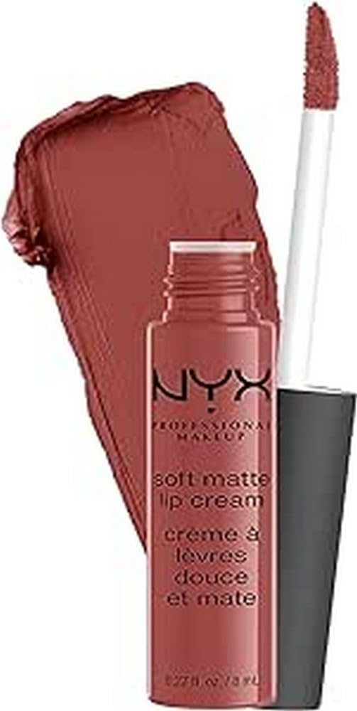 NYX PROFESSIONAL MAKEUP Soft Matte Lip Cream, High-Pigmented Liquid Lipstick - Rome (Medium Nude), 8 mL