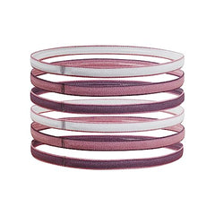 Under Armour Women's Mini Athletic Headbands, 6-Pack, (697) Pink Elixir/Misty Purple/Misty Purple, 1 Count (Pack of 6)