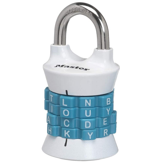 Master Lock 1535DWD Vertical Resettable Word Combo Lock, Assorted Colors