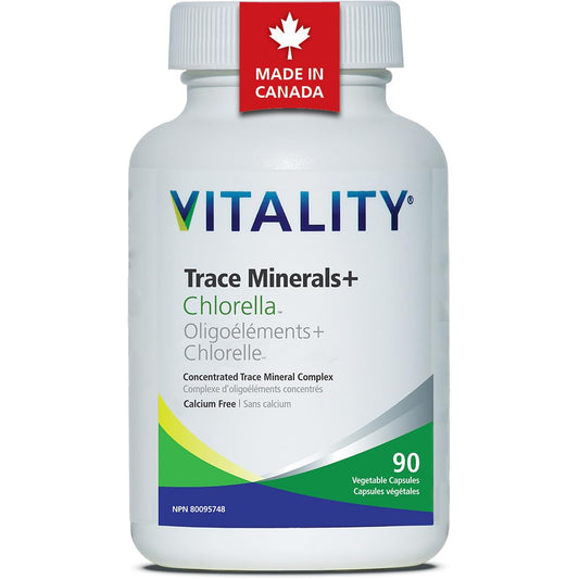 VITALITY Trace Minerals + Chlorella | 90 Vegetable Capsules (90 Days)