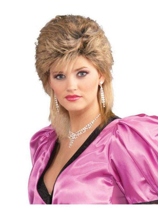 Forum Novelties Women's 80's Salon Wig-Mixed, Blonde, Standard