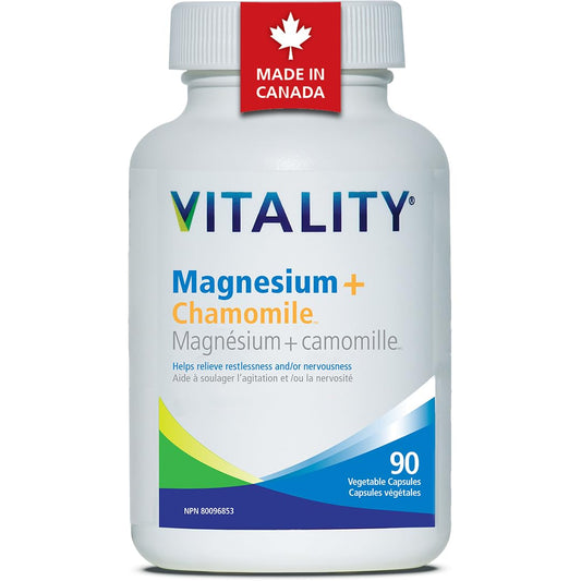 VITALITY Magnesium + Chamomile - Capsules - 90 Vegetable Capsules