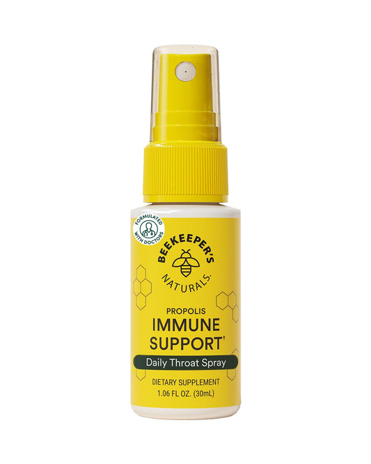 Propolis Throat Spray by Beekeeper's Naturals - 95% Bee Propolis Extract, Natural Immune Support & Sore Throat Relief - Antioxidants, Keto, Paleo, Gluten-Free (1.0 oz)(Pack of 1)