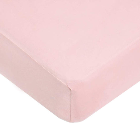 American Baby Company Supreme 100% Natural Cotton Jersey Knit Fitted Crib Sheet for Standard Crib and Toddler Mattresses, Pink, Soft Breathable, for Girls, 28 X 52 inches