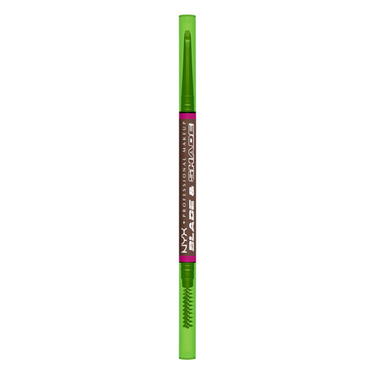 NYX Professional Makeup Blade & Shade, Dual Edged Brow Pencil, Up to 16HR wear, Smooth-glide pigment, Smudge & Transfer Resistant, Shade: Brunette