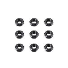 uxcell M3 Carbon Steel Grade 8 Hexagon Hex Nut Black 100pcs