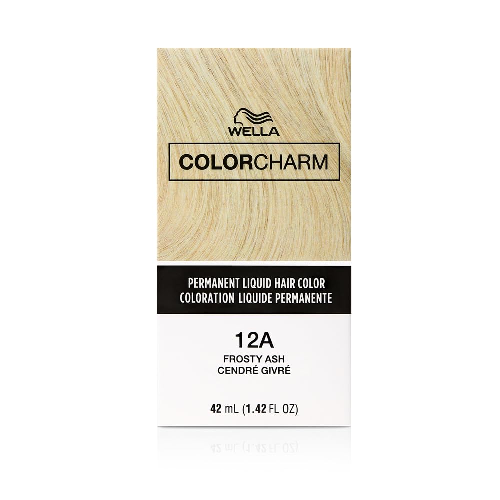 WELLA Color Charm Permanent Liquid Hair Color for Gray Coverage, 12A Frosty Ash Blonde