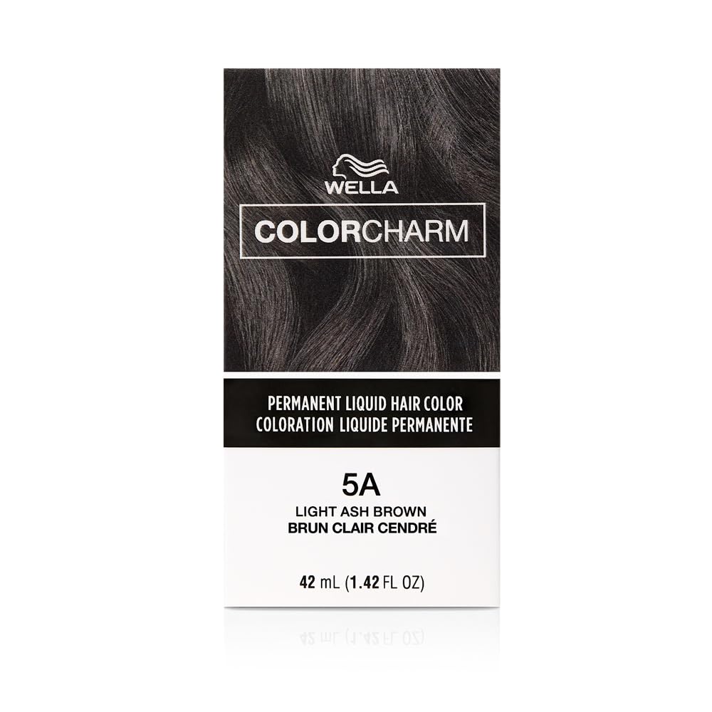 WELLA Color Charm Permanent Liquid Hair Color for Gray Coverage, 5A Light Ash Brown 1.4 Fl Oz