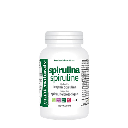 Prairie Naturals Organic Spirulina Blue Green Algae VCapsules - 180 Count