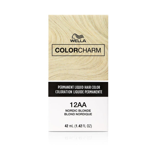 COLORCHARM Permanent Liquid Hair Color for Gray Coverage | 12AA Nordic Blonde | 42 ml - Packaging May Vary