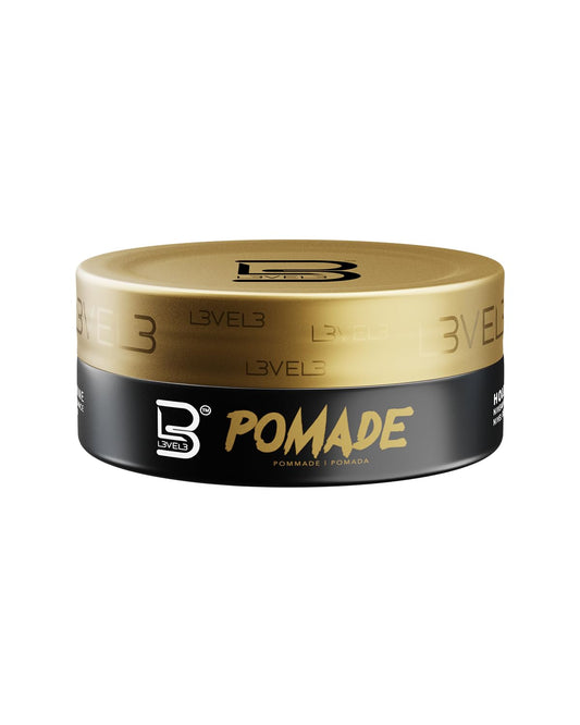 L3VEL3 Pomade - Delivers Brilliant Shine to Hair - Infused with Keratin - Promotes Healthy Hair - Flake Free Formula - Dries Light and Clean - Gives Hair an Uplifting Scent - Extreme Hold - 150 ml