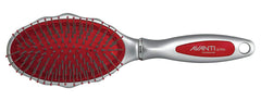 Avanti Ultra Tourmaline Cushion Paddle Brush for Detangling Wet or Dry Hair with nylon ball tipped bristles, Oval