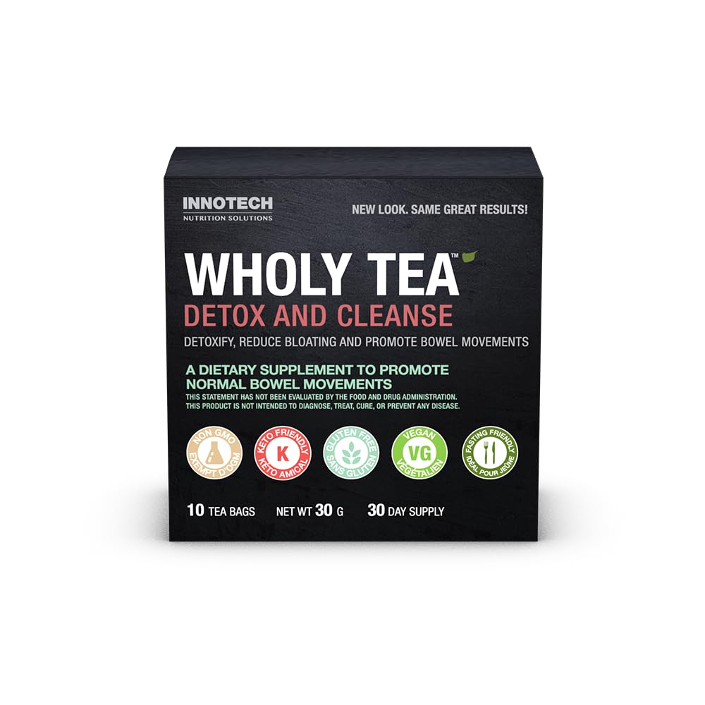 Innotech Nutrition Wholy Tea Detox & Cleanse - 10 Count (1 Month Supply)