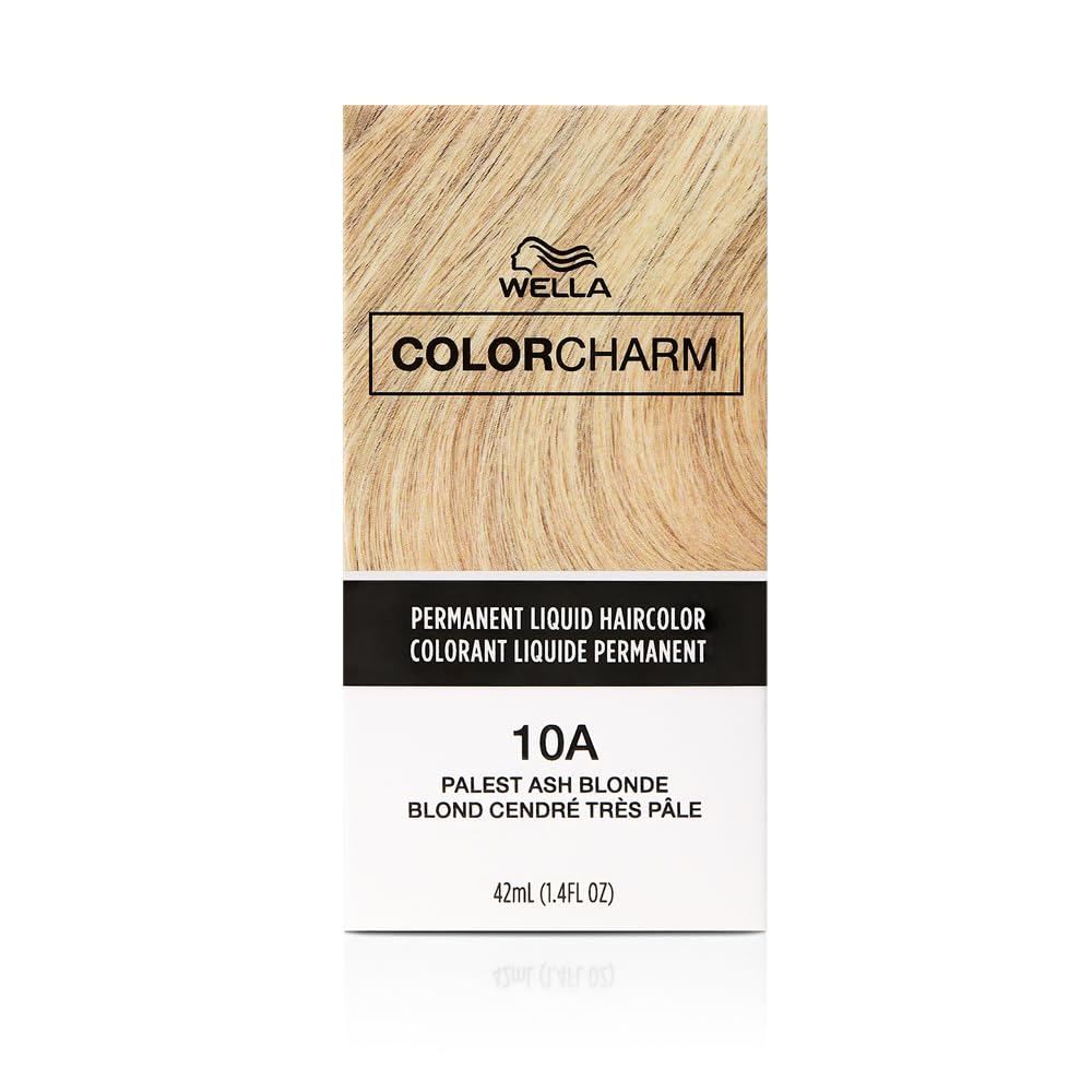 WELLA Color Charm Permanent Liquid Hair Color for Gray Coverage, 10A Palest Ash Blonde