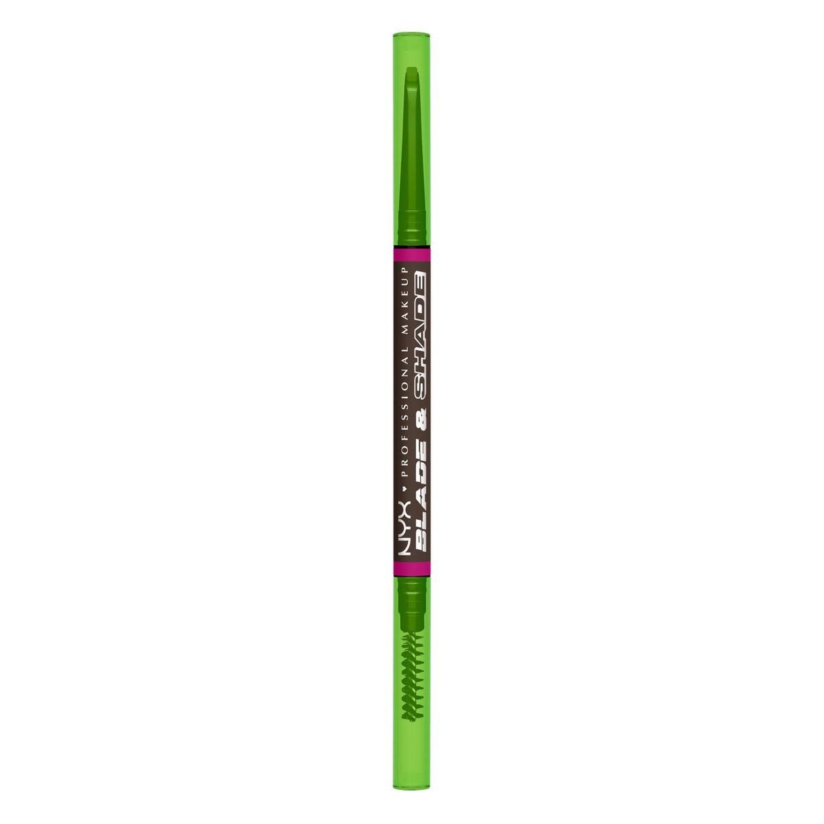 NYX Professional Makeup Blade & Shade, Dual Edged Brow Pencil, Up to 16HR wear, Smooth-glide pigment, Smudge & Transfer Resistant, Shade: Ash Brown