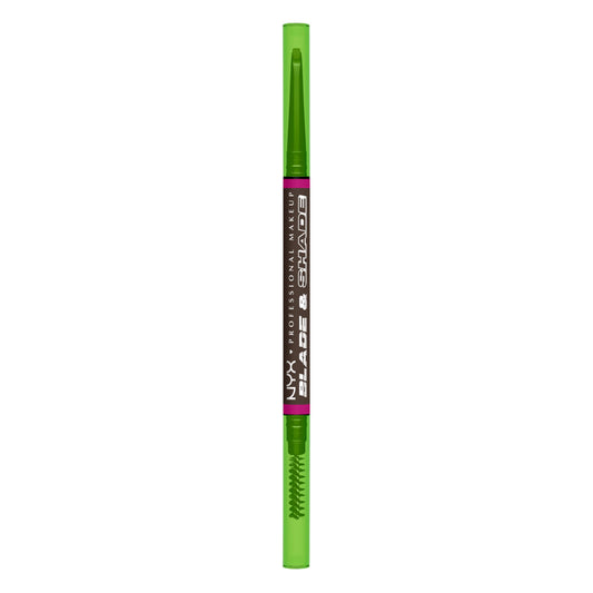 NYX Professional Makeup Blade & Shade, Dual Edged Brow Pencil, Up to 16HR wear, Smooth-glide pigment, Smudge & Transfer Resistant, Shade: Ash Brown