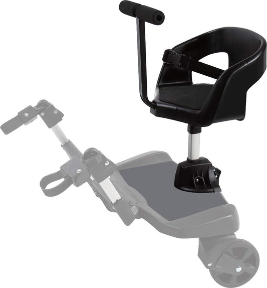 guzzie+Guss Hitch Seat for Hitch Ride-On Stroller Board, Hitch Fits Different Strollers; Joggers, Prams, Full-Sized, & Umbrella Strollers, Max Weight 62 Lb, Black