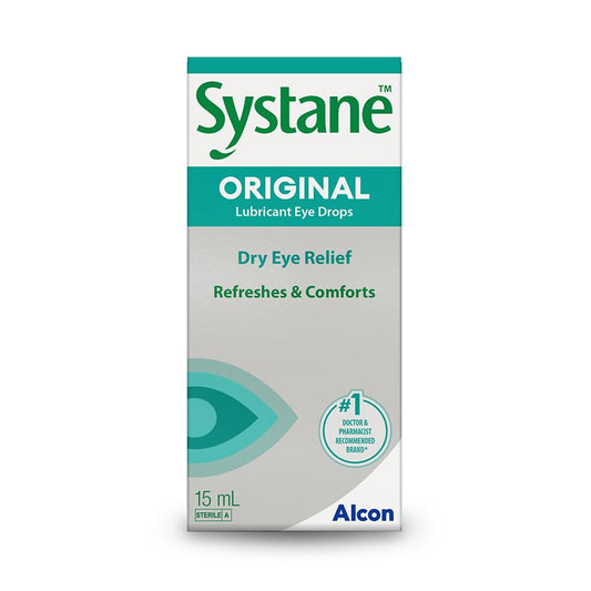 Systane Original Lubricant Eye Drops for Dry Eyes, Artificial Tears, Original Formula Eye Drops for Dry Eye Relief, Dry Eye Relief from Extended Screen Time - 15 ml