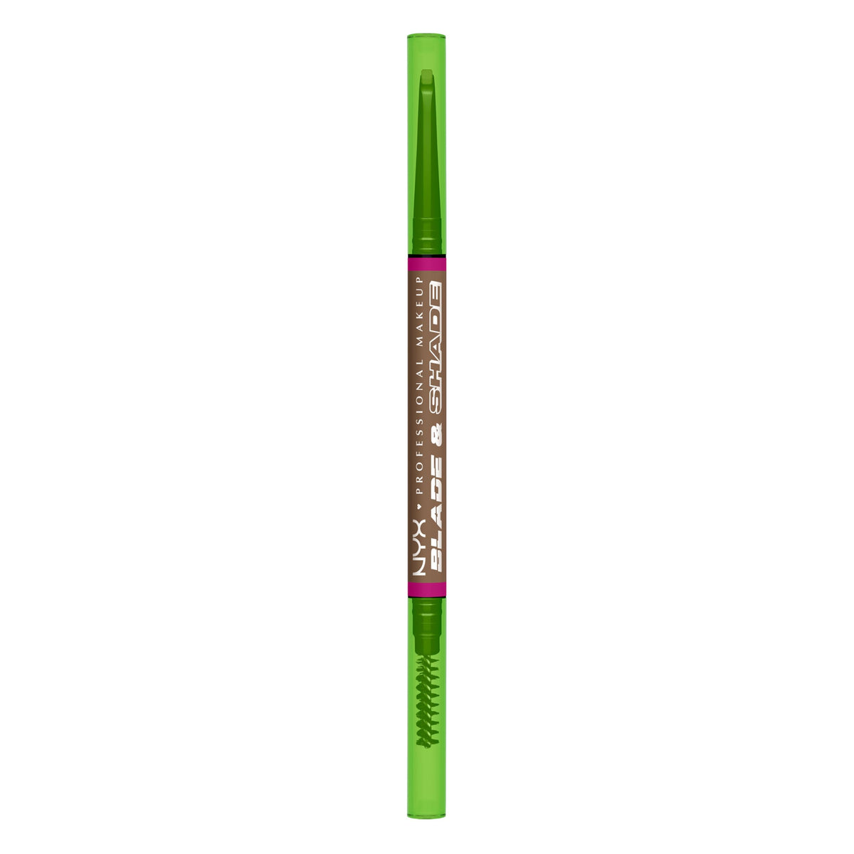 NYX Professional Makeup Blade & Shade, Dual Edged Brow Pencil, Up to 16HR wear, Smooth-glide pigment, Smudge & Transfer Resistant, Shade: Taupe