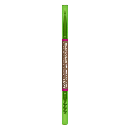 NYX Professional Makeup Blade & Shade, Dual Edged Brow Pencil, Up to 16HR wear, Smooth-glide pigment, Smudge & Transfer Resistant, Shade: Taupe