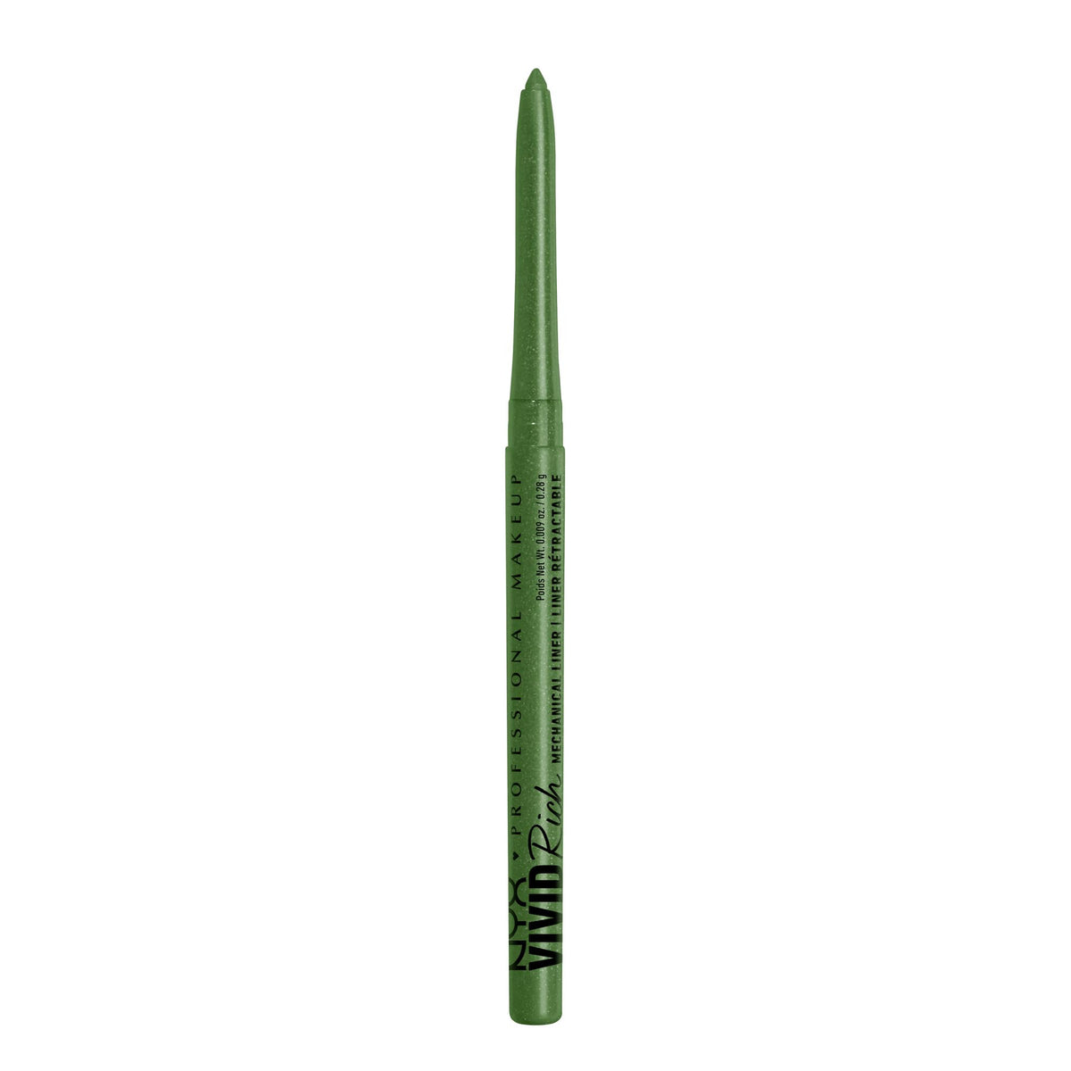 NYX PROFESSIONAL MAKEUP, Vivid Rich Mechanical Pencil, Eyeliner, Rich shades, Vegan Formula - It's Giving Jade (Green)