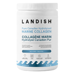 Landish Pure Canadian Marine Collagen Peptides Powder - Whole-Body Benefits & Joint Support, For Women & Men - Hydrolyzed, Unflavoured, Ultra-Pure Protein Supplement - Fully Dissolves, 0 Carb & Sugar - Made in Canada - 250 g (30-Day Supply)