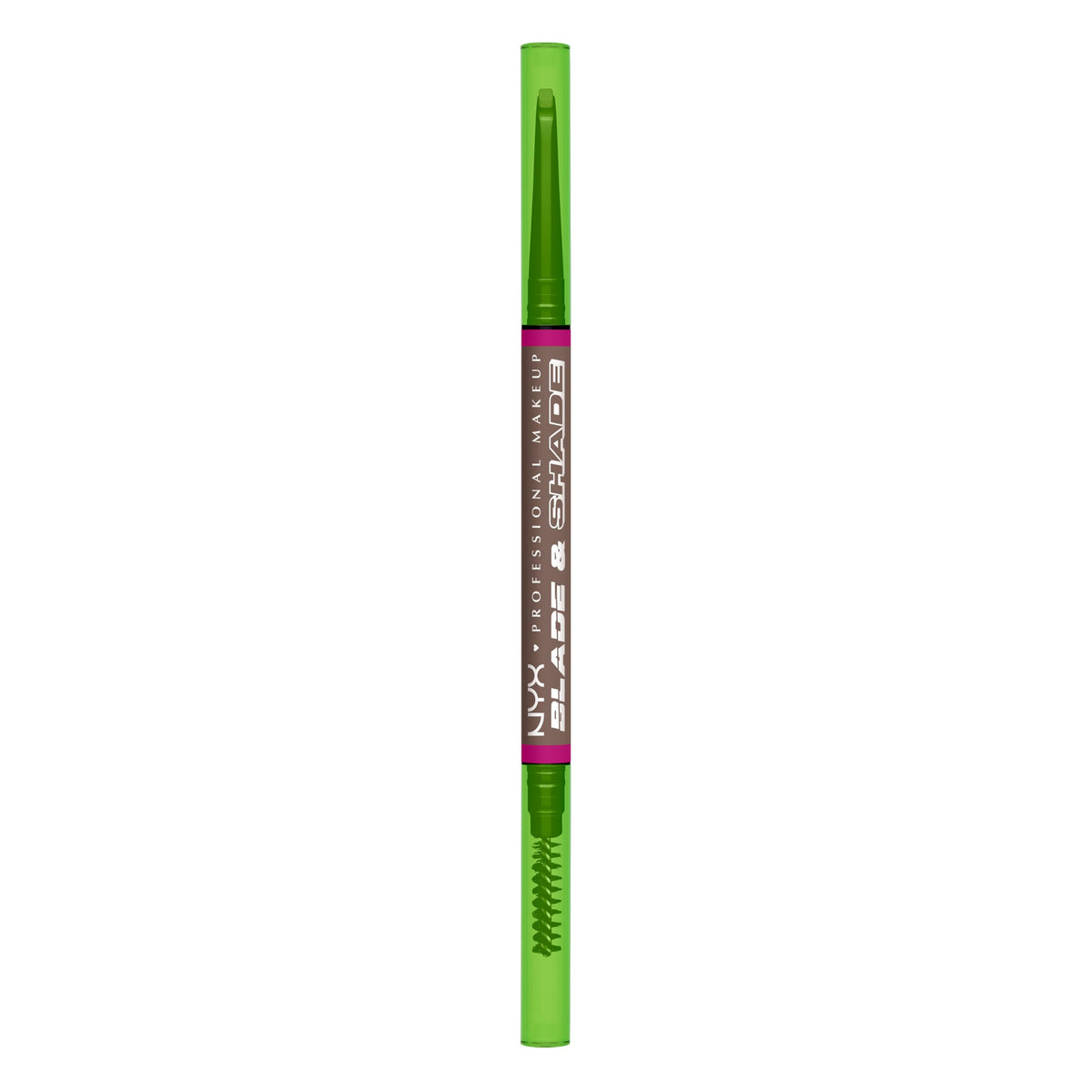 NYX Professional Makeup Blade & Shade, Dual Edged Brow Pencil, Up to 16HR wear, Smooth-glide pigment, Smudge & Transfer Resistant, Shade: Cool Ash Brown