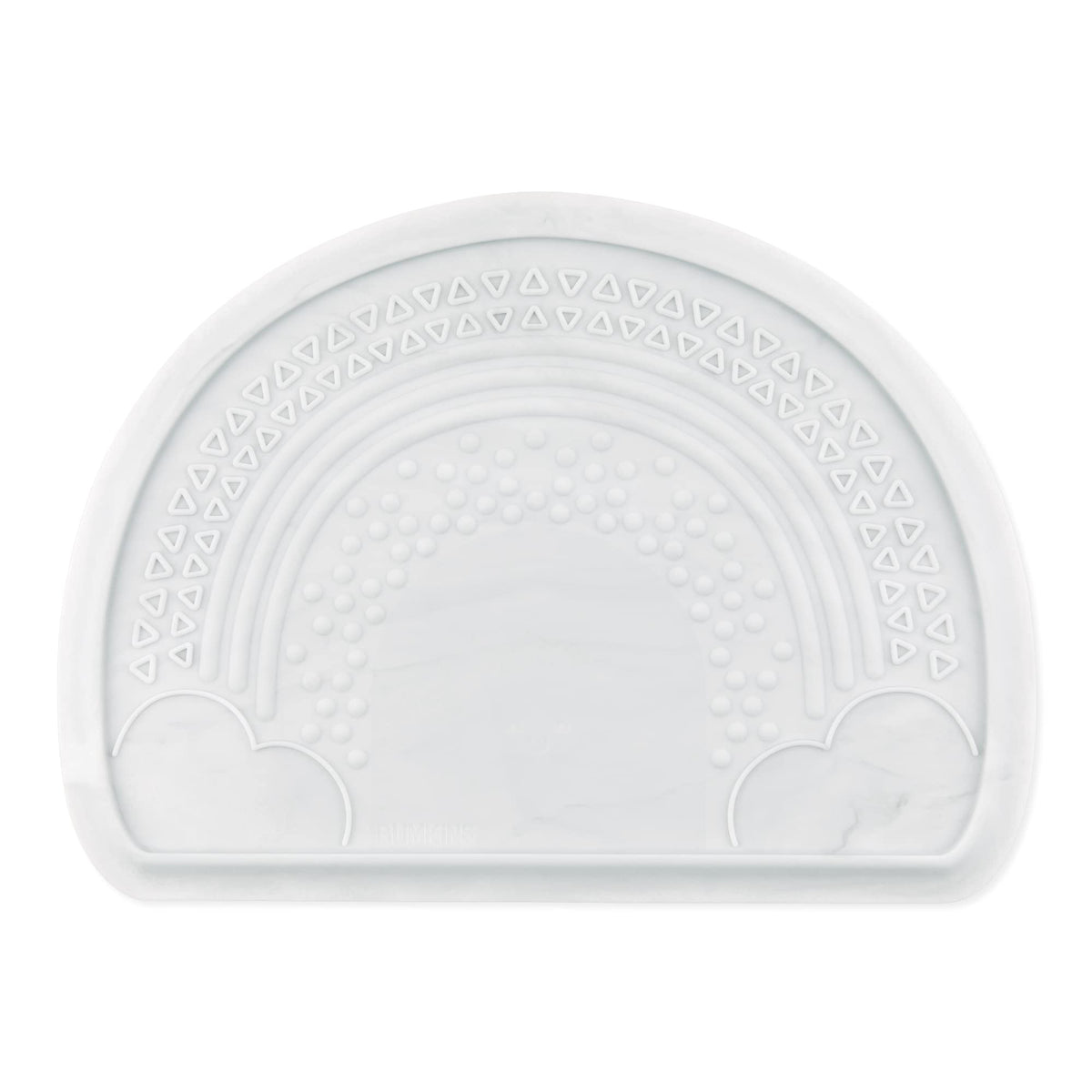 Bumkins Baby Silicone Sensory Placemat, for Babies and Toddlers, Suction Mat for Restaurants, Stick On High Chairs and Tables, Eating Finger Foods, Baby Led Weaning Essentials, Ages 6 Months, Marble
