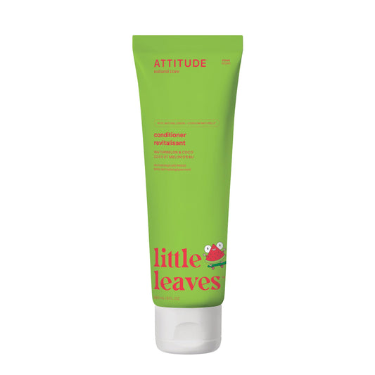 ATTITUDE Hair Conditioner for Kids, Made in Canada, Dermatologically Tested Products, Plant- and Mineral-Based Detangler, Vegan, Watermelon and Coco, 240 mL