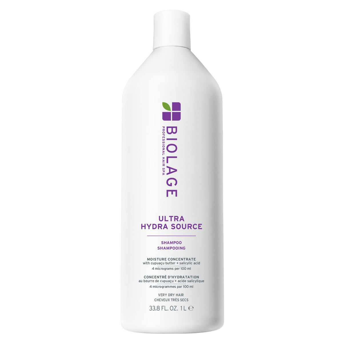 Biolage Ultra HydraSource Shampoo, Deeply Moisturizes Very Dry Hair, For Thick, Coarse Hair, Infused with Cupuaçu Butter & Salicylic Acid, Packaging May Vary