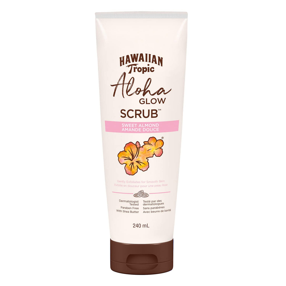 Hawaiian Tropic Aloha Glow Scrub, 240 mL | Exfoliating Scrub, Shea Butter, Smooth Glowing Skin, 240 mL