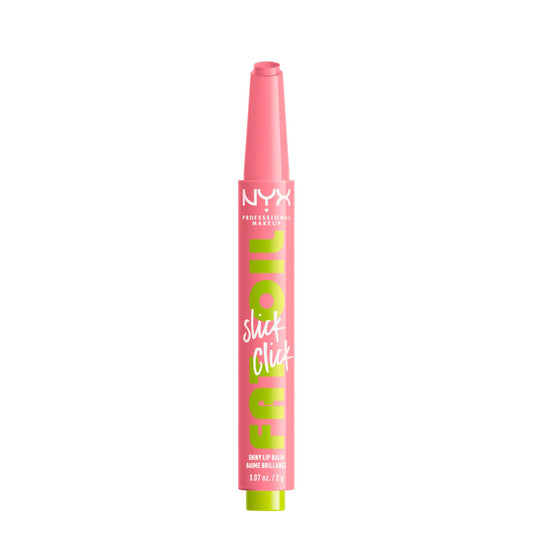 NYX PROFESSIONAL MAKEUP, Fat Oil Slick Click, Balm in a stick, Infused with nourishing oils, High shine finish - Clout (Pink)