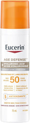 Eucerin Sun Age Defense Face Sunscreen SPF 50 | Facial Sunscreen with Hyaluronic Acid and 5 Antioxidants | For Sensitive & Aging Skin | Reduce the look of fine line & wrinkles* | 75mL pump