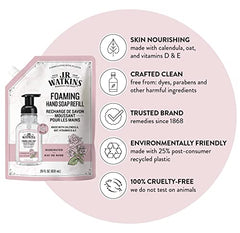 J.R. Watkins Rosewater Foaming Hand Soap Refill Pouch, 828 mL