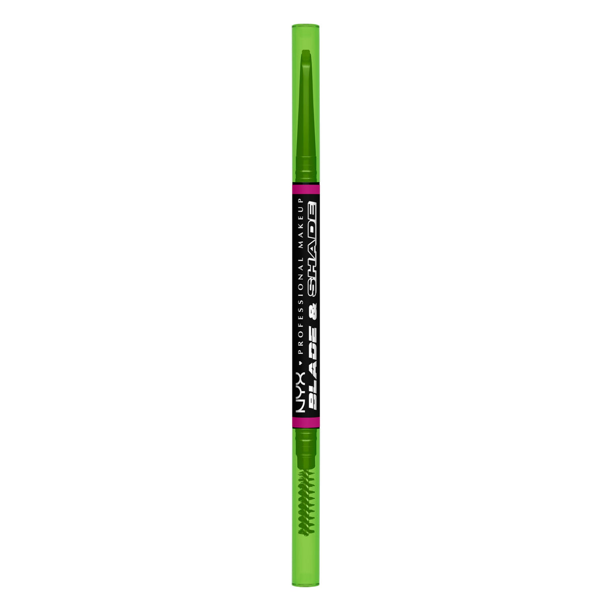 NYX Professional Makeup Blade & Shade, Dual Edged Brow Pencil, Up to 16HR wear, Smooth-glide pigment, Smudge & Transfer Resistant, Shade: Black