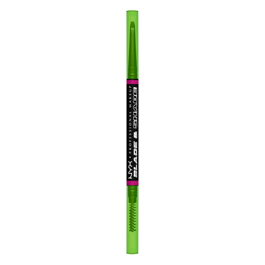 NYX Professional Makeup Blade & Shade, Dual Edged Brow Pencil, Up to 16HR wear, Smooth-glide pigment, Smudge & Transfer Resistant, Shade: Black