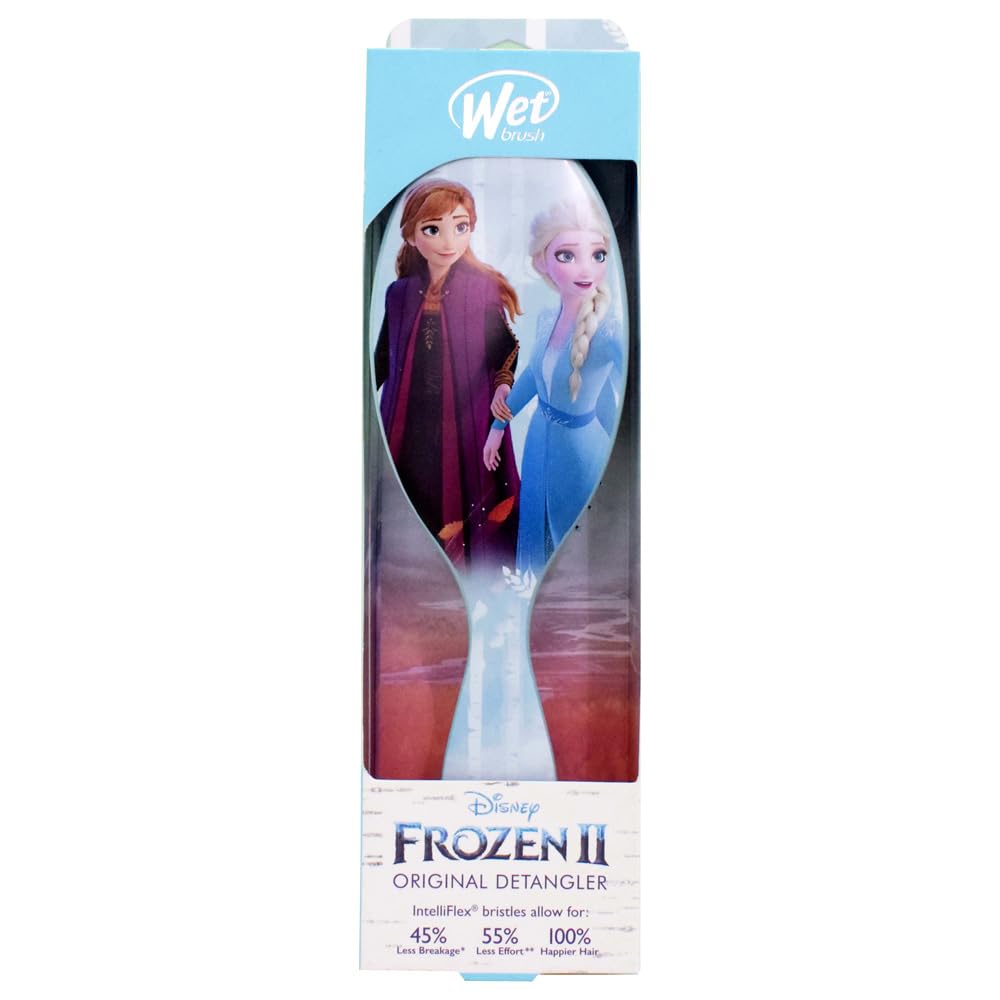 Wet Brush Original Princess Guiding Spirit Detangling Brush - Disney's Frozen 2, Sisters - All Hair Types - Ultra-Soft IntelliFlex Bristles Glide Through Tangles with Ease - Protects Against Split End