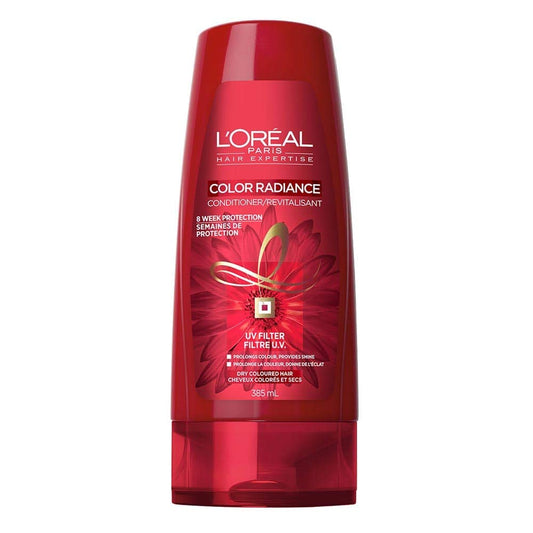 L’Oréal Paris Color Radiance Conditioner for DRY Coloured Hair and Dyed Hair, UV Protection, Gentle, Protects from Color-Fade, Restores Shine and Vibrancy, Fights Dryness, Anti-Oxidant 385 ml
