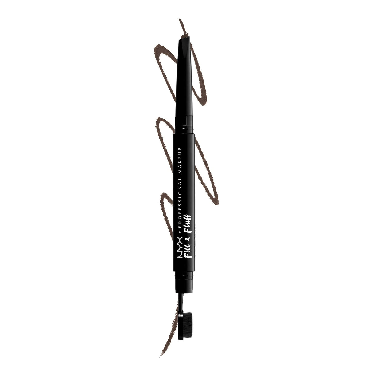 NYX PROFESSIONAL MAKEUP Fill & Fluff Eyebrow Pomade Pencil, Brunette, 0,2 g, Chocolate, Pack of 1 (0800897188061)
