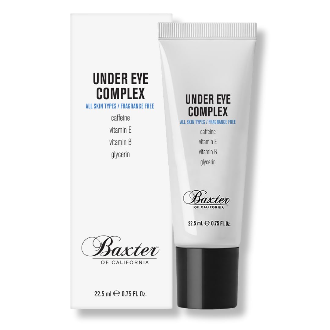 Baxter of California Under Eye Cream | Depuffing and Line Reducing | Unscented |Fragrance Free | All Skin Types | Anti-Wrinkle Eye Cream | For Men & Women | 0.75 oz
