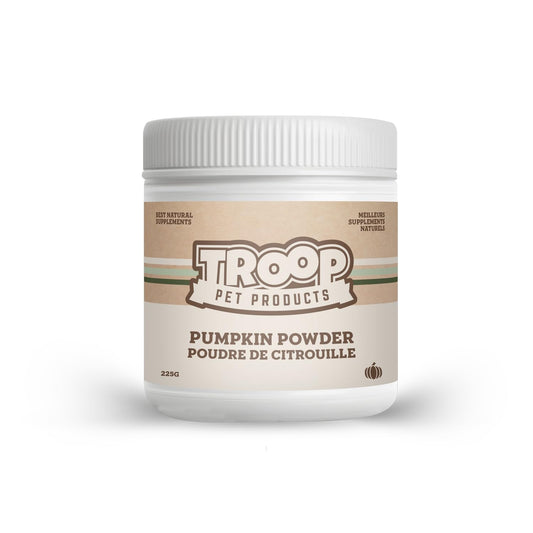 Troop Pet Products Pumpkin Powder, 225 gram (Pack of 1) - Packaging May Vary (Flakey- Not Fine Powder)