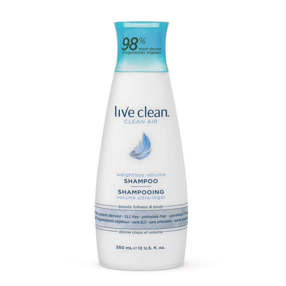 Live Clean Shampoo, Weightless Volume Clean Air, 350 mL