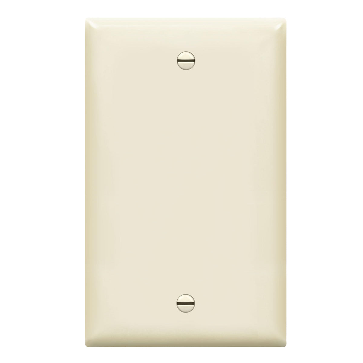 Enerlites Blank Cover Wall Plate, Standard Size 1-Gang, Polycarbonate Thermoplastic, Light Almond 8801-LA