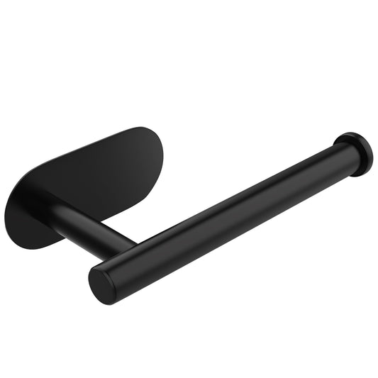 Toilet Paper Holder No Drill, Toilet Paper Roll Holder Matte Black, Paper Towel Holder Self Adhesive, SUS 304 Stainless Steel Papier Toilette, Horizontal Vertical Toilet Paper Holder for Bathroom