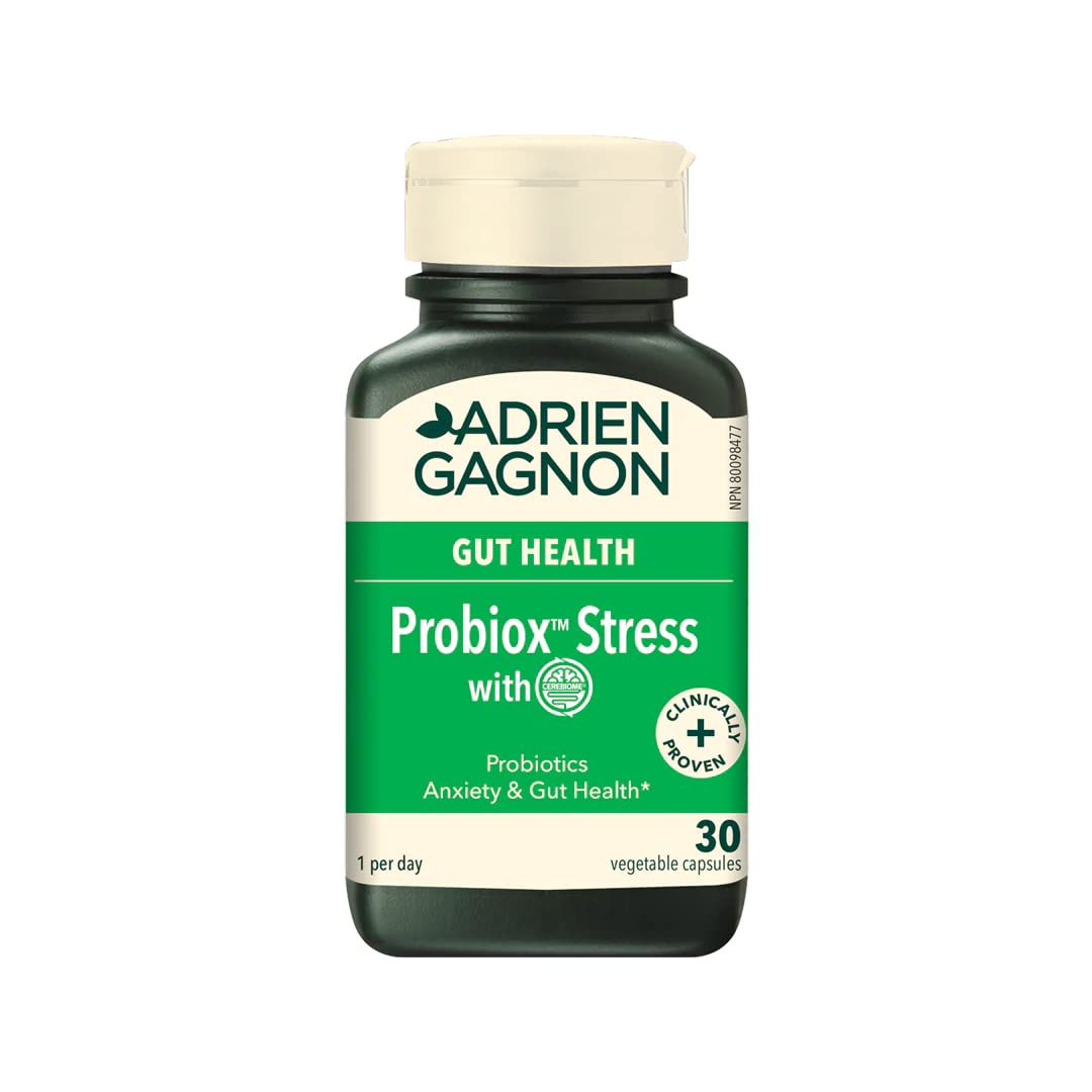 Adrien Gagnon - Probiox Anti Stress - Promotes Healthy Mood Balance; Helps to Reduce Gastrointestinal Discomfort Related to Stress - (30 veg caps)